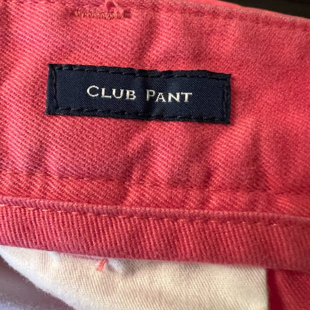 Vineyard Vines Mens 32 x 34 Jetty Red Club Pants Straight Leg Chino Flat Front - Picture 8 of 8